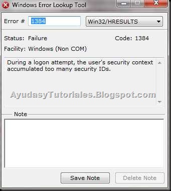 Windows Error Lookup Tool - AyudasyTutoriales