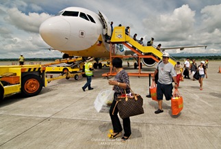 Disembarking from the Plane at Iloilo Airport