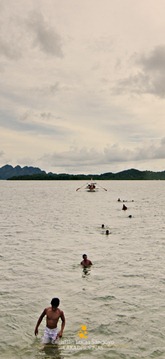 People Coming Ashore from a Boat in Coron, Palawan