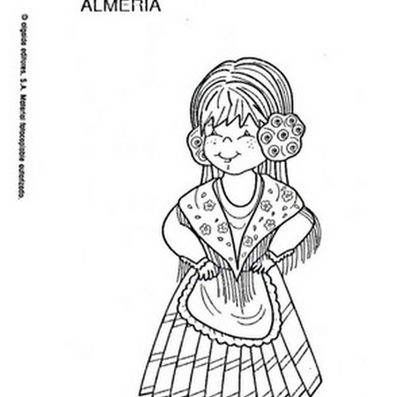 Colorear trajes típicos de Andalucia