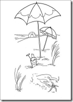 Beach Umbrellas in the Summer Sun