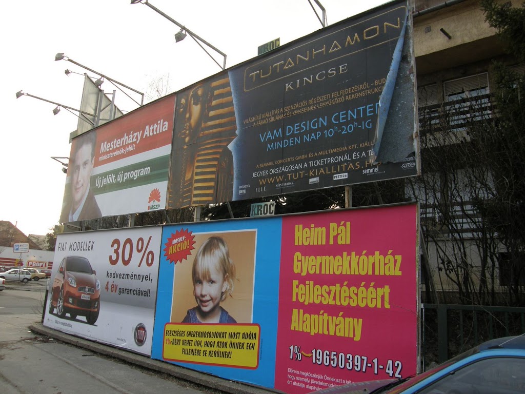 óriásplakátok, Budaörsi út, Ki az óriásplakátokkal Magyarországról