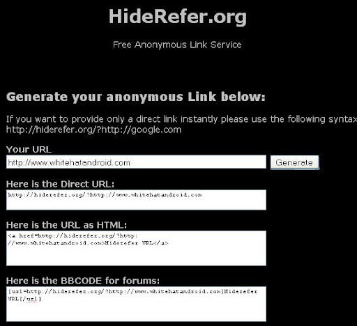 Hide HTTP Referers Link Anonymously for Geeks hide mask urls domains anchors and link anonymously hide http referrals