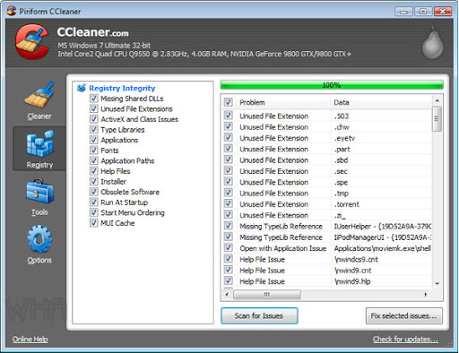 ccleaner 3.0 cleanup all junk and unwanted files and fix registry error of windows 8 and tem internet, privacy of browsers opera 11, firefox 5 and more photo