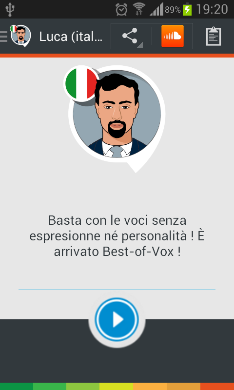 Android application Luca voice (Italian) screenshort