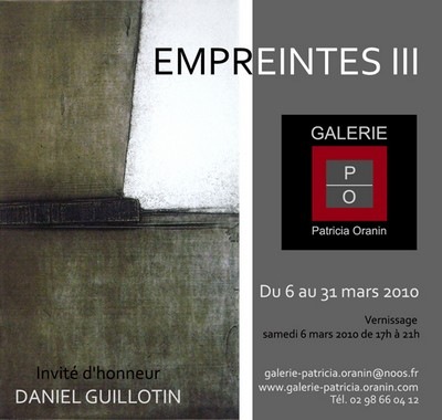 Daniel Guillotin, invité d'honneur d'Empreintes III, Galerie Patricia Oranin, 2010