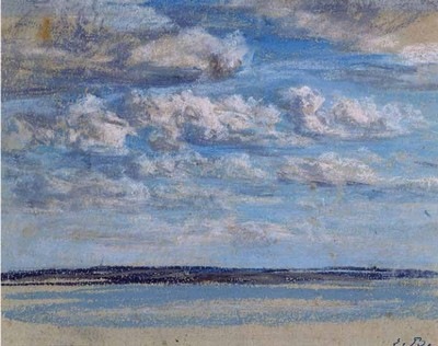 Eugène Boudin, Nuages blancs, ciel bleu, vers 1854-1859