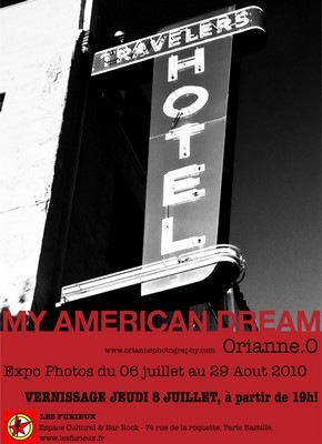 Affiche de l'exposition d'Orianne O., My American Dream, 2010.