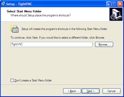 tightvnc at startup