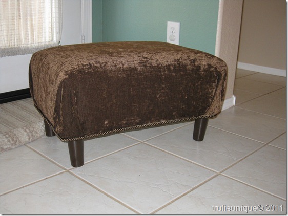 ottoman recover, upholstery, diy upholstery, footstool, 