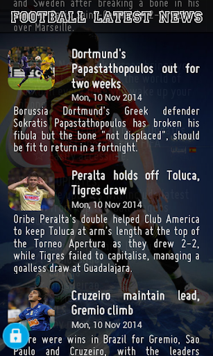 Football News - Lock Screen