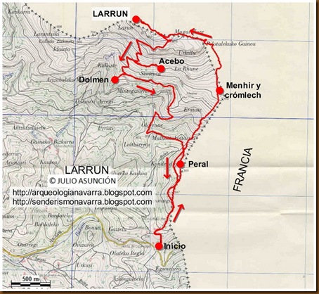 Mapa Larrun