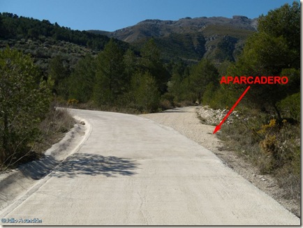 Inicio ruta arte rupestre del Barranco de Famorca - Alicante