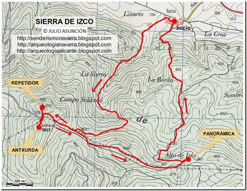 Mapa Sierra de Izco