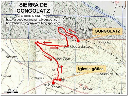 Mapa sierra de Gongolatz