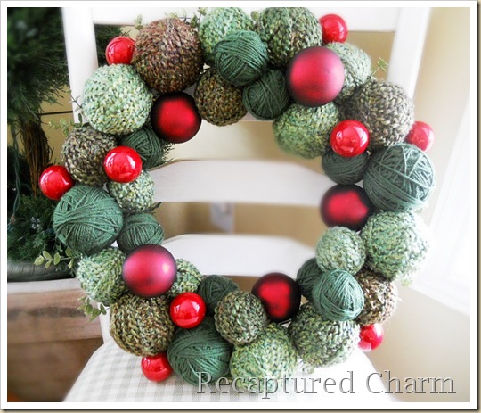 yarn christmas wreath 041b