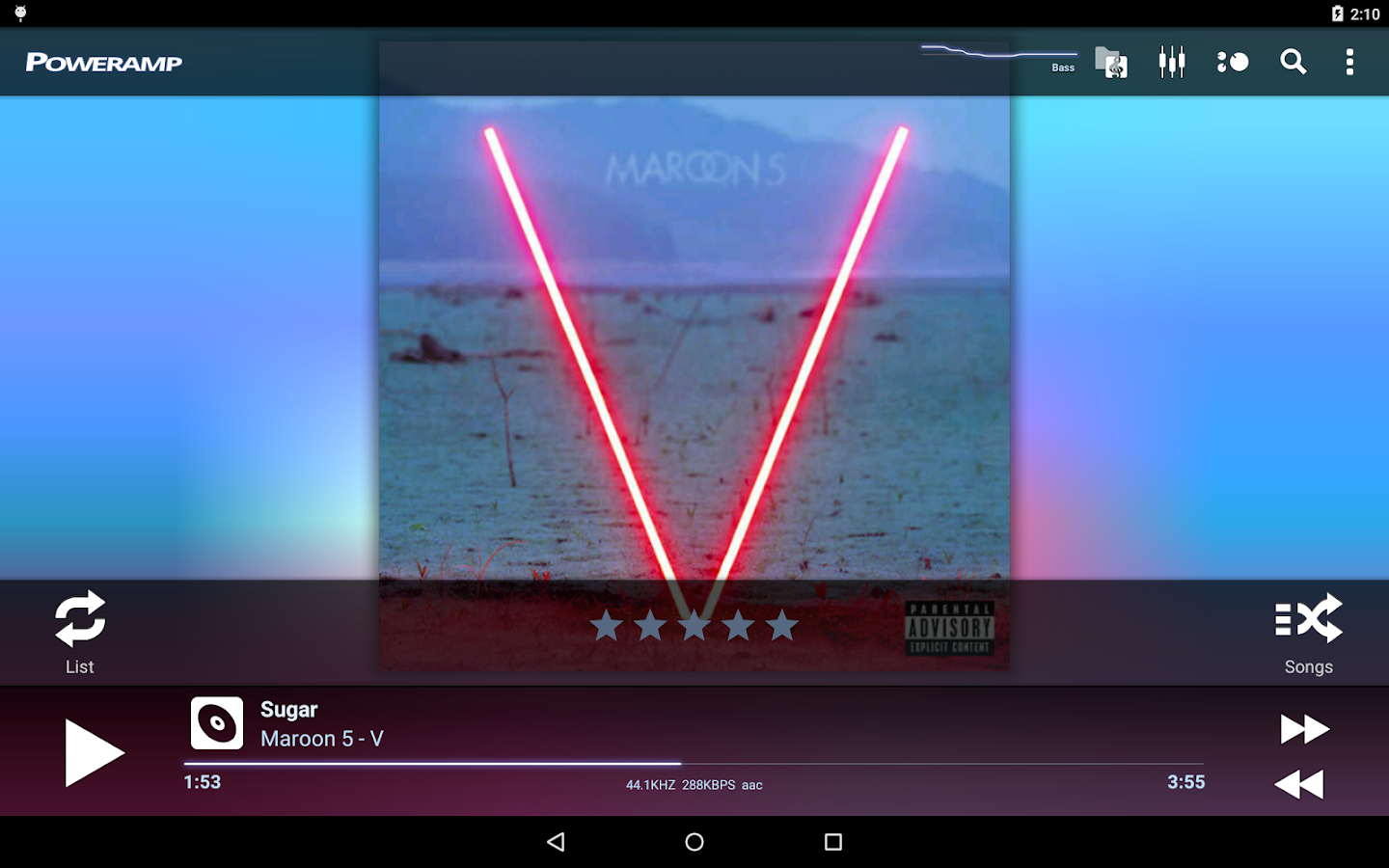 Poweramp Music Player (Trial) - screenshot