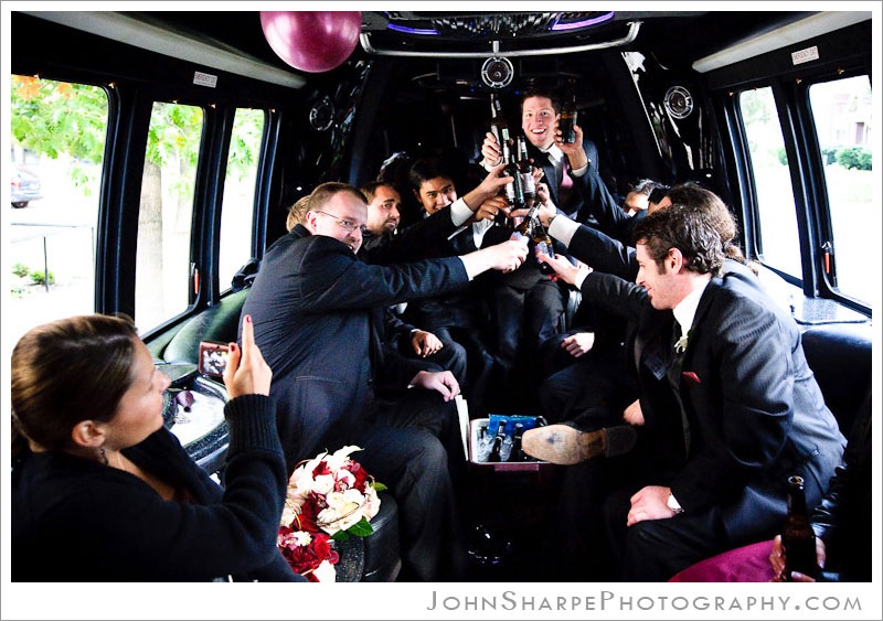 Limo Bus Wedding Photography Minneapolis