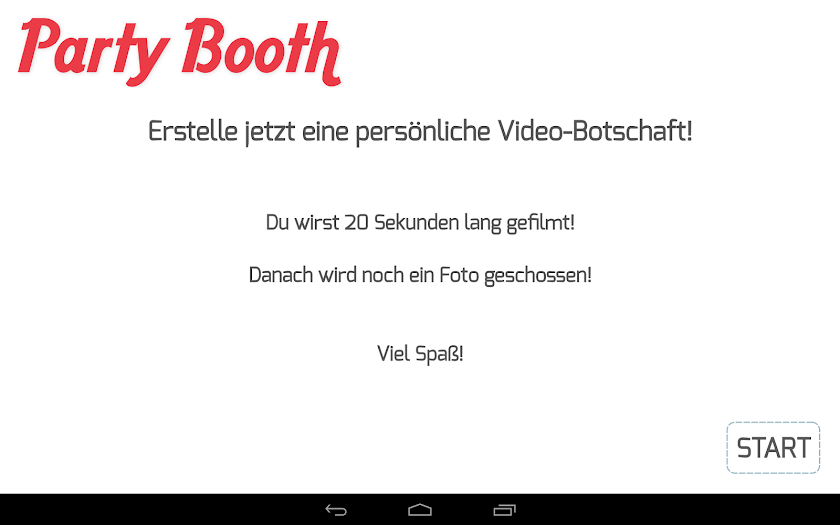 Party Booth Screen 1