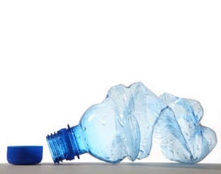 plastic water bottle thrown away