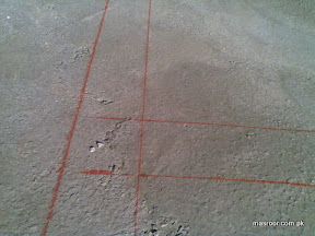Markings for raft foundation