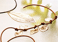 hojas de pasta de plata joyas de bisuteria   Recuerdos de la naturaleza