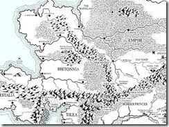 Karte von Bretonia, dem Wald von Loren und den umliegenden Regionen (Games Workshop)