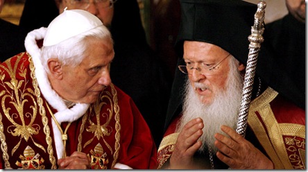 Benedicto XVI y Bartolomé I