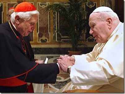Cardenal Ratzinger con Juan Pablo II