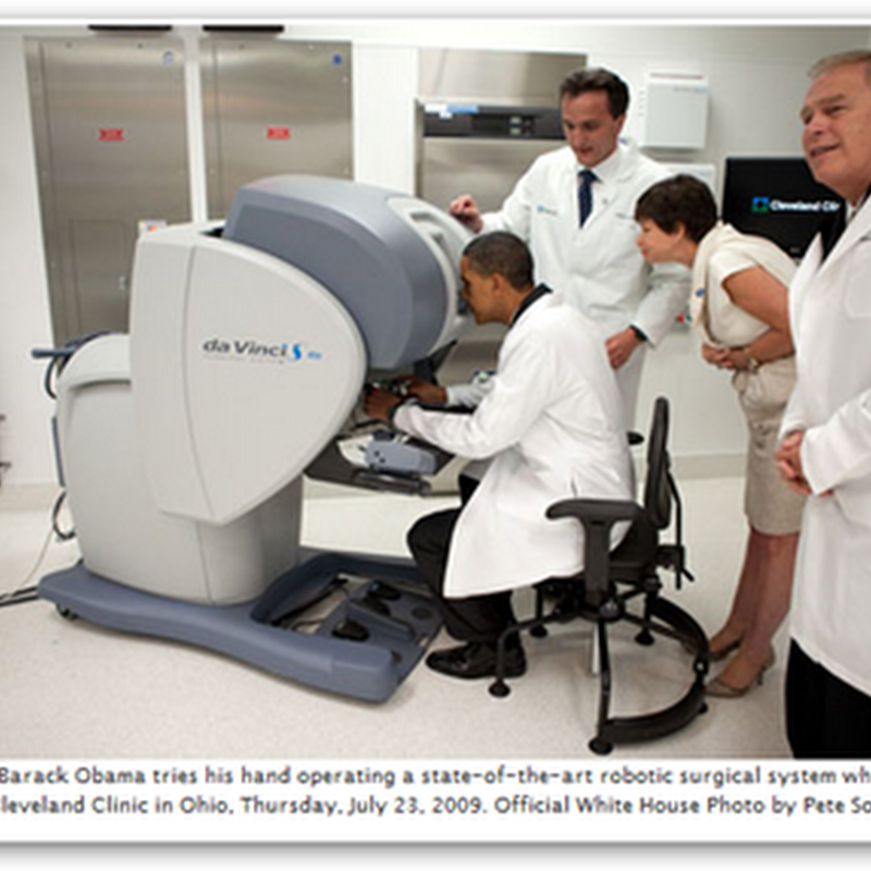President Obama Gets Some Hands On Experience with the DaVinci Surgical Robot