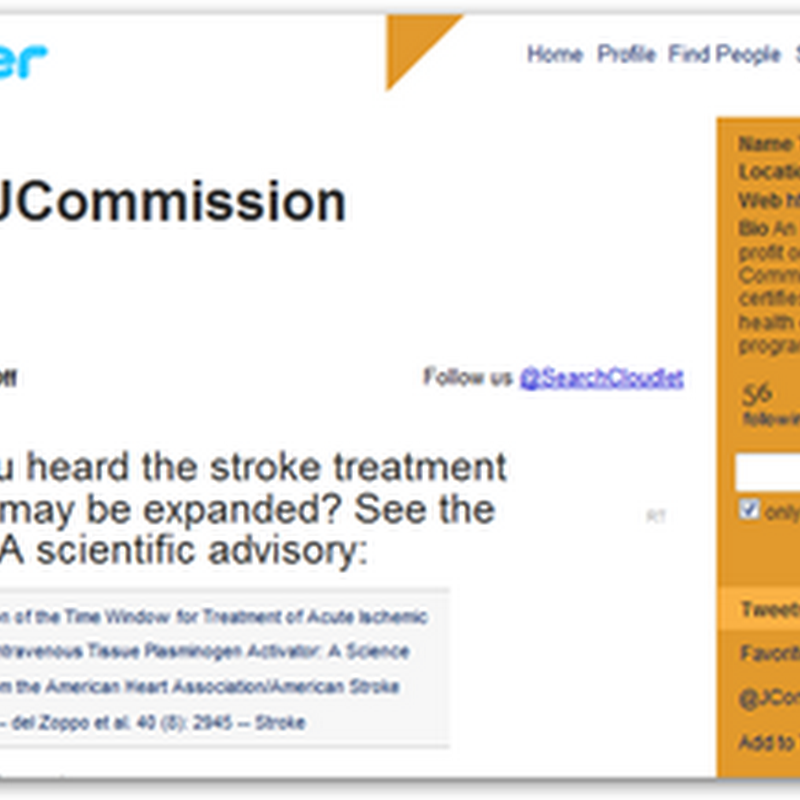 Attention All Hospitals - The Joint Commission Now Twitters