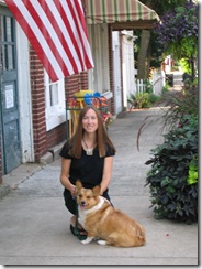 Chloe and me in downtown Matthews