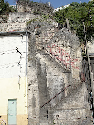 cliffside staircase in Poitiers