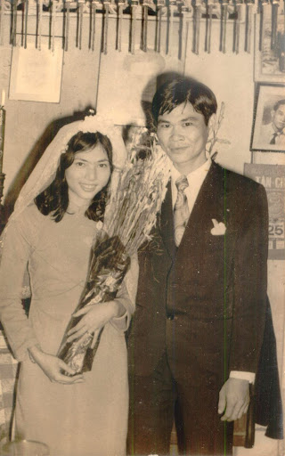 past Vietnamese Wedding dress and suit