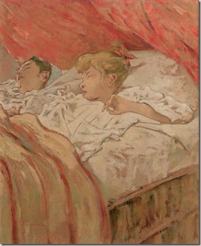Telemaco Signorini, Bambini colti nel sonno, 1890-1896. Collezione privata