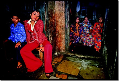 Nepalese girls waiting for customers