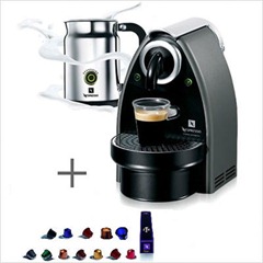 Essenza Espresso Machine in Titan Gray-Aeroccino In-Pack