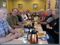 The Cedar Creek Gang meets us at IHOP for a sendoff breakfast