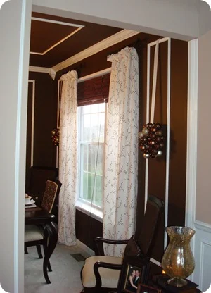 Dark brown dining room