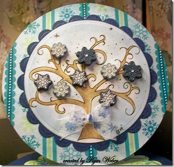 Snowflake Tree Easel Card1