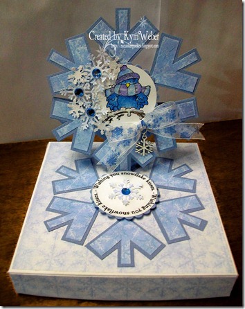 Snowflake Easel Candy Box Card