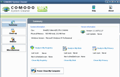 Comodo System Cleaner
