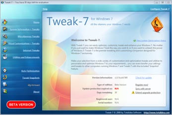 Tweak-7 for Windows 7  Tweaking and Optimization 