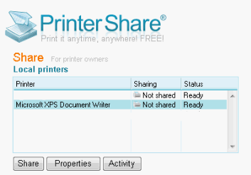 Printer Share for Windows 7