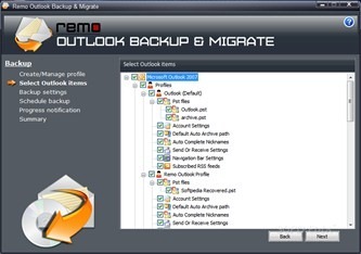Remo Outlook Backup