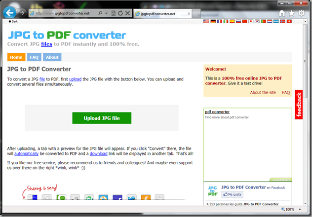JPFtoPDFconverter.net site screenshot