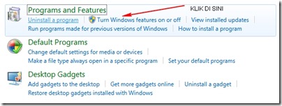  Cara instal dotNetFramework 3.5 di Windows 7