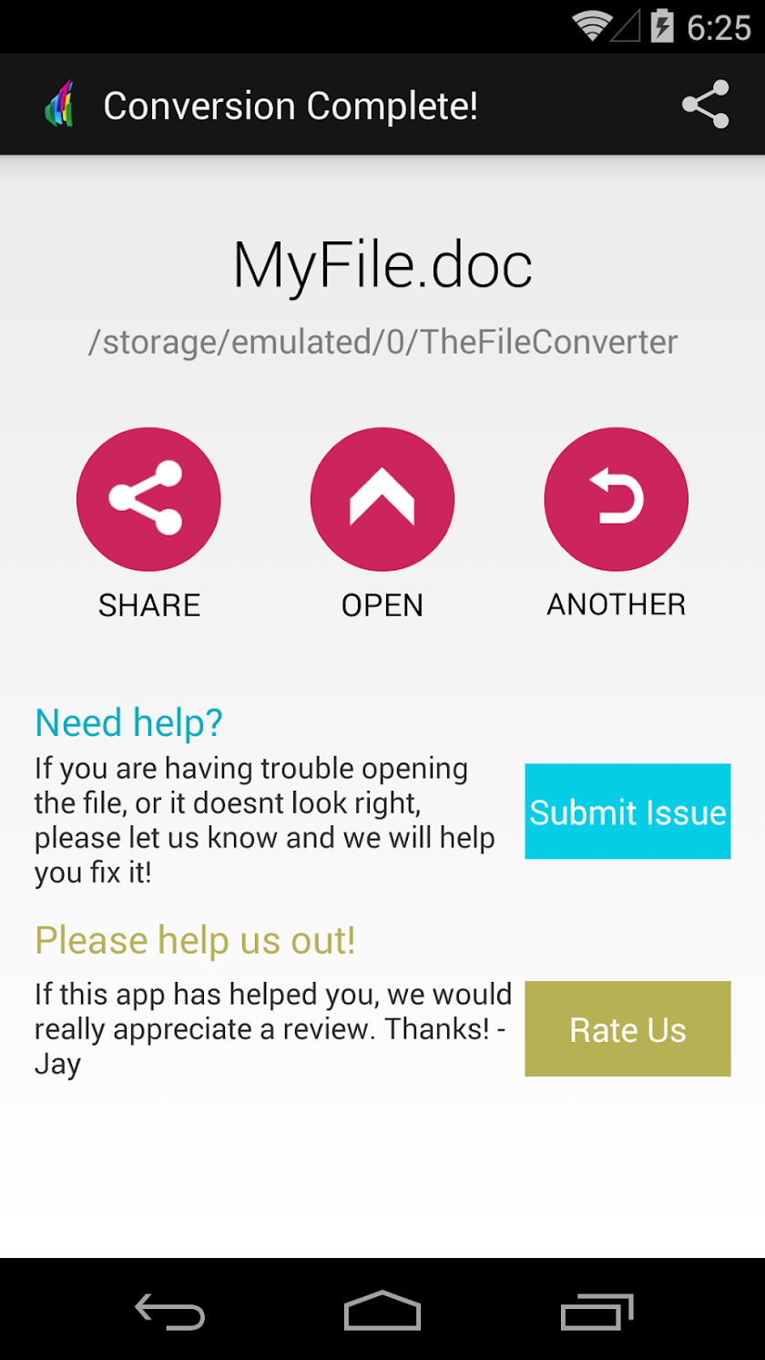 The File Converter PRO Screen 3