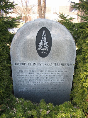 Theodore Klein tree museum marker