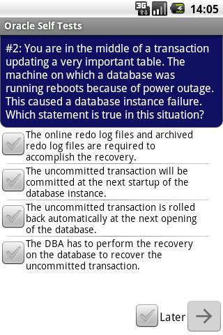 Oracle Self Tests